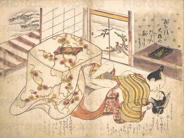 Bedroom Scene, ca. 1739., ca. 1739. Creator: Okumura Masanobu.