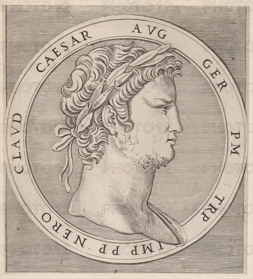 Speculum Romanae Magnificentiae: Nero, from The Twelve Caesars, ca. 1500-1534., ca. 1500-1534. Creator: Marcantonio Raimondi.