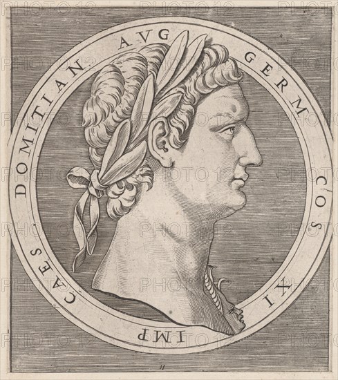 Speculum Romanae Magnificentiae: Domitian, from The Twelve Caesars, ca. 1500-1534., ca. 1500-1534. Creator: Marcantonio Raimondi.