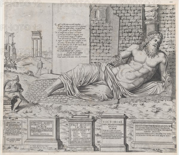 Speculum Romanae Magnificentiae: Marforius, 1550., 1550. Creator: Attributed to Nicolas Beatrizet.
