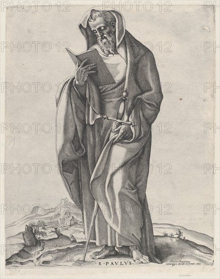 An Old Man (Saint Paul), 1530-66., 1530-66. Creator: Nicolas Beatrizet.