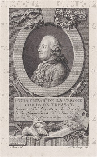 Portrait of Louis Elisabeth de La Vergne, Comte de Tressan, 1783-92., 1783-92. Creator: Nicolas de Launay.
