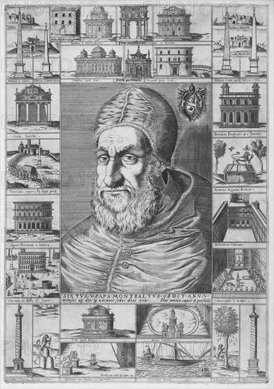 Portrait of Sixtus V, ca. 1589., ca. 1589. Creator: Nicolaus van Aelst.