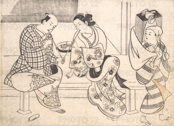 Amorous Couple, early 18th century., early 18th century. Creator: Okumura Masanobu.