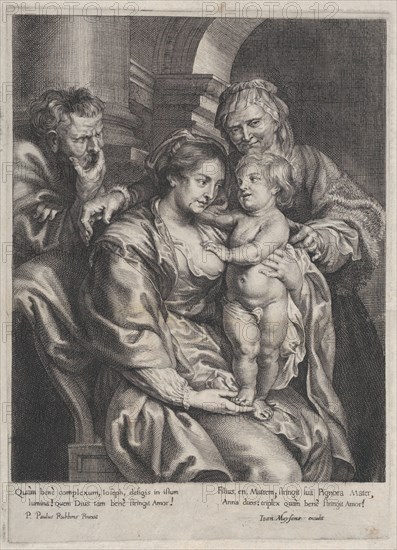 Holy Family with Saint Anne, ca. 1620-70., ca. 1620-70. Creator: Paulus Pontius.