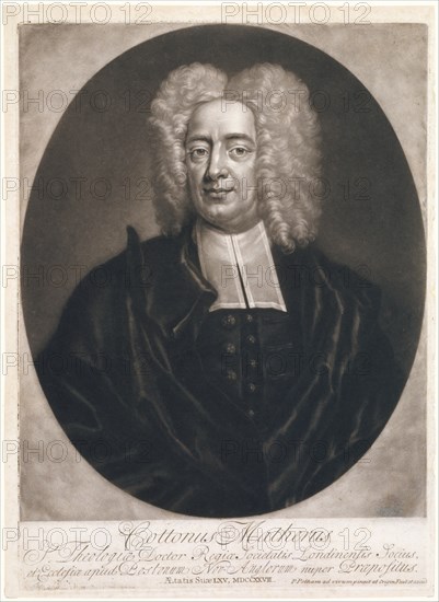 Cottonus Matheris (Cotton Mather), 1728., 1728. Creator: Peter Pelham.
