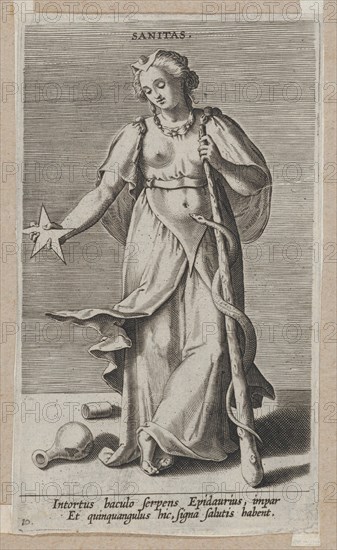 Sanitas, from Prosopographia, ca. 1585-90., ca. 1585-90. Creator: Philip Galle.