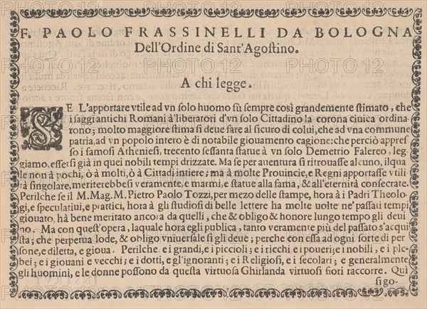 Ghirlanda: Di sei vaghi fiori scielti da piu famosi Giardini d'Italia, page 3 (..., October 1, 1604. Creator: Pietro Paulo Tozzi.