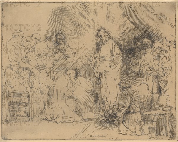 Christ Appearing to the Apostles, 1656., 1656. Creator: Rembrandt Harmensz van Rijn.