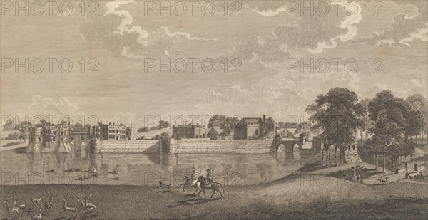 Leeds Castle, in the County of Kent, from Edward Hasted's, The History and..., 1777-90. Creator: Richard Bernard Godfrey.