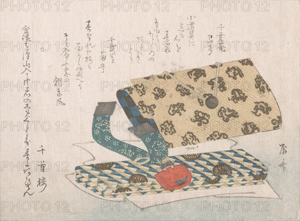 Pocketbook with Its Fittings, 19th century., 19th century. Creator: Shinsai.