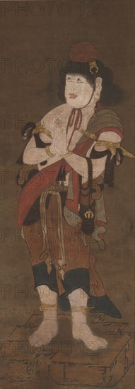 Attendant of Fudo Myoo, 14th century. Creators: Ryushu Shutaku, Unknown.