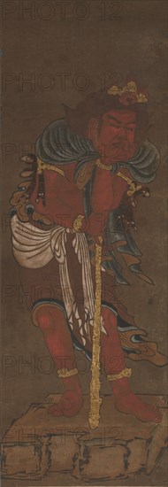 Attendant of Fudo Myoo, 14th century. Creators: Ryushu Shutaku, Unknown.