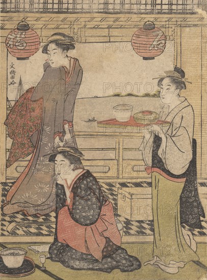 An Entertainment at Shinagawa, ca. 1788., ca. 1788. Creator: Sakuragawa Bunkyo.
