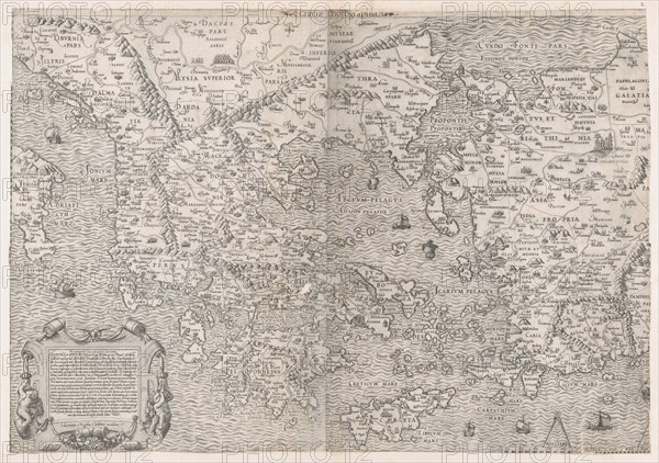 Speculum Romanae Magnificentiae: Map of Greece, mid-16th century., mid-16th century. Creator: Sebastiano di Re.