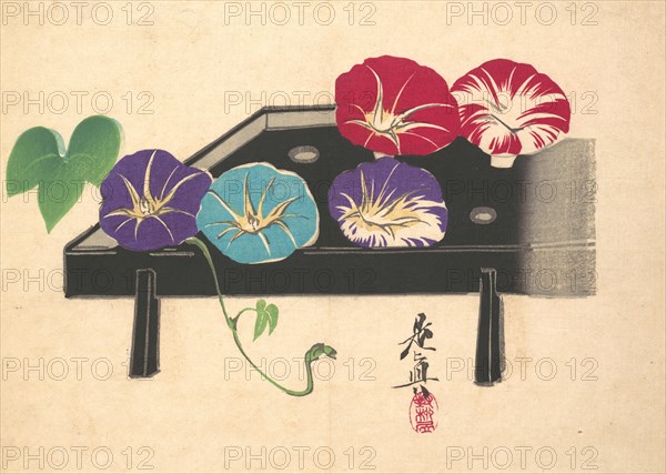 Morning Glories, ca. 1860., ca. 1860. Creator: Shibata Zeshin.