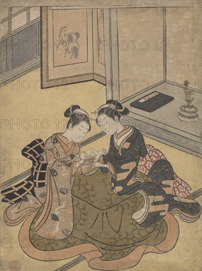 Cat's Cradle, ca. 1765., ca. 1765. Creator: Suzuki Harunobu.