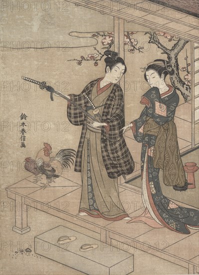 Gentleman Taking Leave of His Lady on a Veranda. Creator: Suzuki Harunobu.