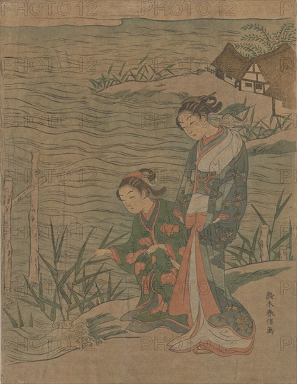 Two Young Ladies at the Shore, ca. 1768., ca. 1768. Creator: Suzuki Harunobu.