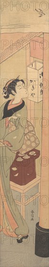 Osen of the Kagiya Teahouse, ca. 1769., ca. 1769. Creator: Suzuki Harunobu.