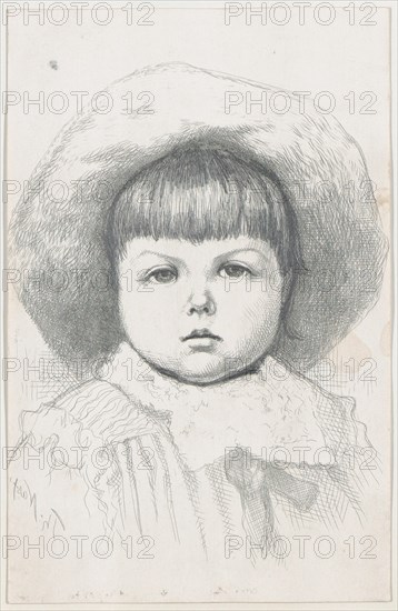 Portrait of a Child (Cyril Nast?), after 1879., after 1879. Creator: Thomas Nast.