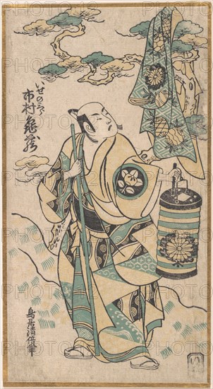 Ichimura Kamezo in the role of Ise no Saburo, ca. 1748., ca. 1748. Creator: Torii Kiyomasu I.