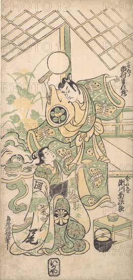 Scene from a Modified Soga Play, ca. 1745., ca. 1745. Creator: Torii Kiyomasu I.