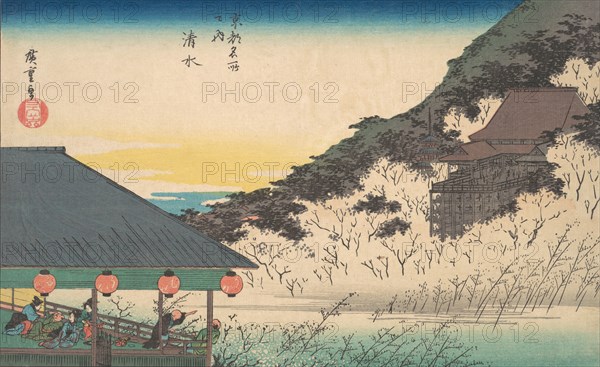 Kiyomizu Temple (Kiyomizu), from the series Famous Views of Kyoto (Kyoto meisho no uchi), ca. 1834. Creator: Ando Hiroshige.
