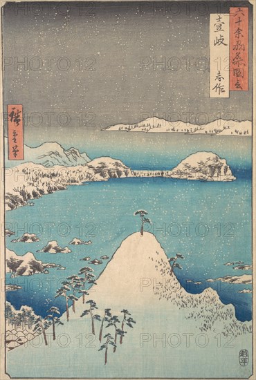 Winter View of Shimasaku in the Province of Iki, 1856., 1856. Creator: Ando Hiroshige.