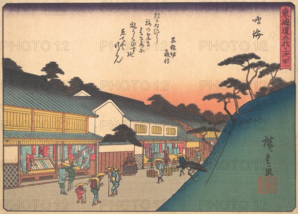 Narumi, from the series The Fifty-three Stations of the Tokaido Road, early ..., early 20th century. Creator: Ando Hiroshige.