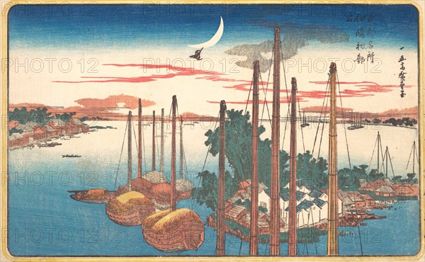 The Year's First Song of the Cuckoo at Tsukudajima, 1831., 1831. Creator: Ando Hiroshige.