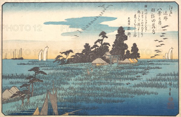 Wild Geese at Haneda, 19th century. Creator: Ando Hiroshige.