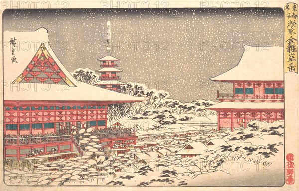 Year End Fair at Kinryuzan Temple, ca. 1836., ca. 1836. Creator: Ando Hiroshige.
