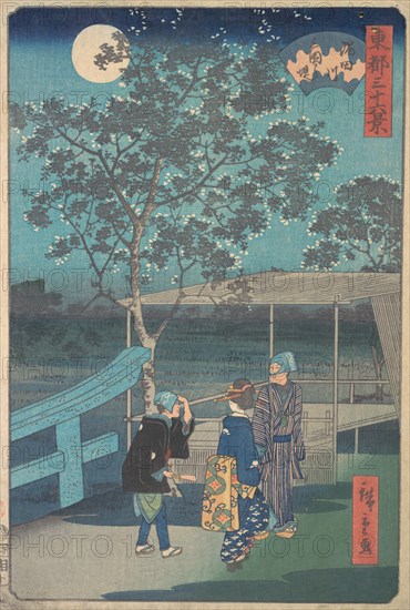 Sumidagawa, Mimeguri, 3rd month dragon year 1868., 3rd month dragon year 1868. Creator: Ando Hiroshige.