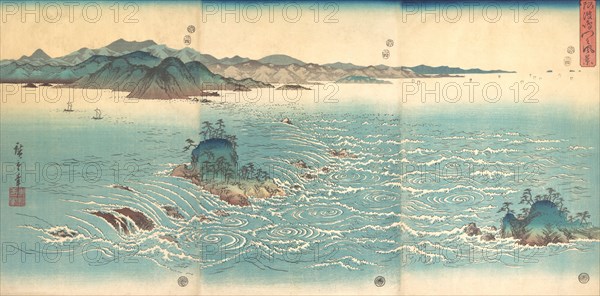 Rapids at Naruto, 1857., 1857. Creator: Ando Hiroshige.