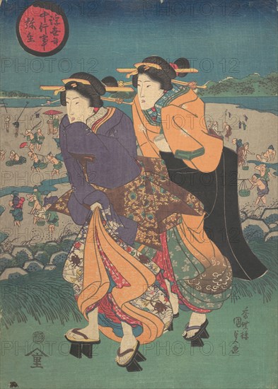 Annual event - the third month (Ukiyo nenju gyoji: Yayoi), mid-19th century., mid-19th century. Creator: Utagawa Kunisada.