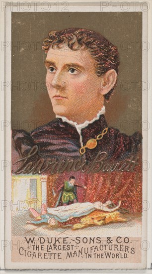 Lawrence Barrett, from the series Great Americans (N76) for Duke brand cigarettes, 1888., 1888. Creator: Unknown.