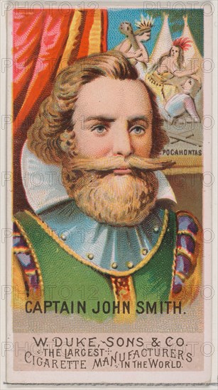 Captain John Smith, from the series Great Americans (N76) for Duke brand cigarettes, 1888., 1888. Creator: Unknown.