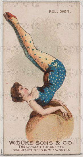 Roll Over, from the Gymnastic Exercises series (N77) for Duke brand cigarettes, 1887., 1887. Creator: Unknown.