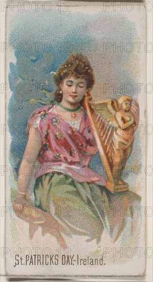 St. Patrick's Day, Ireland, from the Holidays series (N80) for Duke brand cigarettes, 1890., 1890. Creator: George S. Harris & Sons.