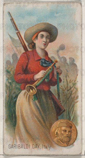 Garibaldi Day, Italy, from the Holidays series (N80) for Duke brand cigarettes, 1890., 1890. Creator: George S. Harris & Sons.