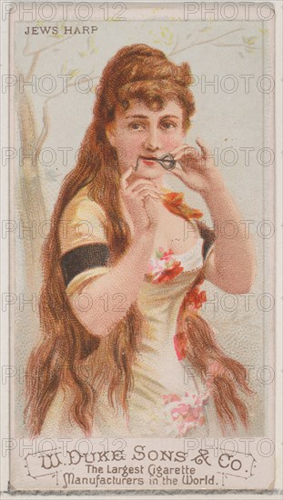 Jews Harp, from the Musical Instruments series (N82) for Duke brand cigarettes, 1888., 1888. Creator: Schumacher & Ettlinger.