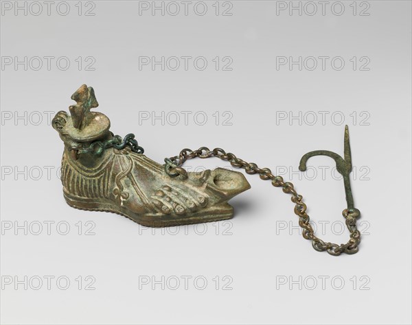 Hanging Lamp in the Form of a Sandaled Right Foot, Byzantine, 5th century.