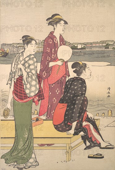 Evening on the Banks of the Sumida River.