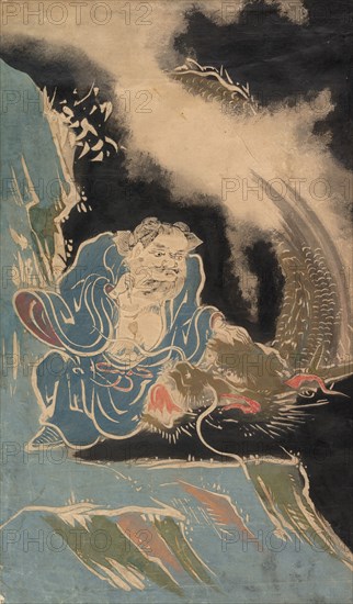 Daoist Immortal with Dragon, probably 19th century.