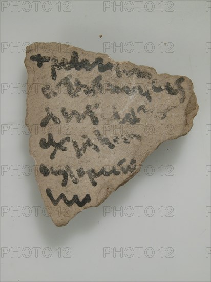 Ostrakon with Lines from Homer's Iliad, Coptic, 600.