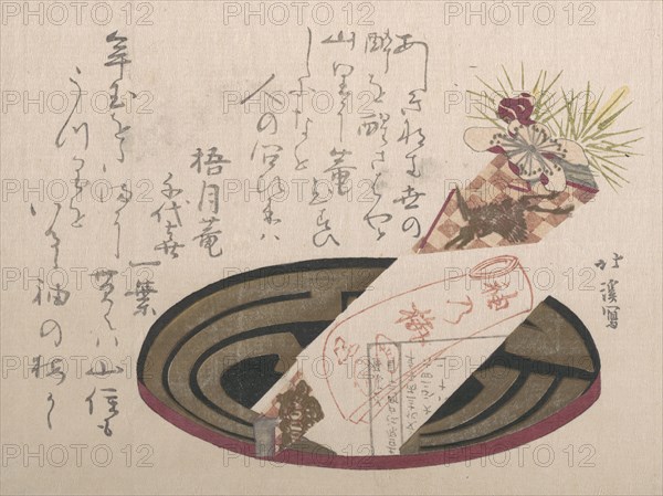 Tray with Noshi Paper (Noshi Indicates a Present), 1816.