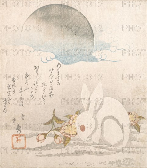 Moon; White Hare in Snow, probably 1819.