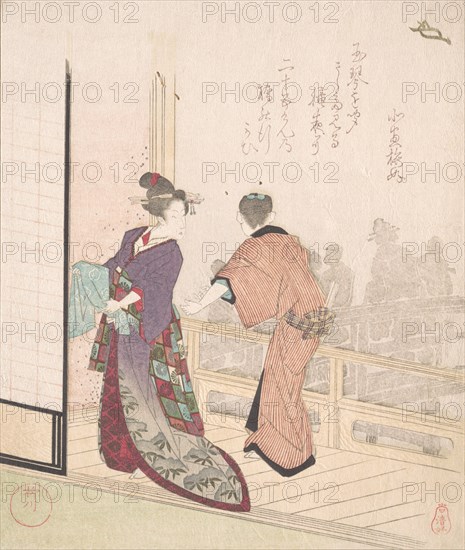 Scene on the Veranda of a Teahouse, 18th-19th century.