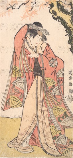 Actor Sakakiyama Sangoro II as Michinaga's Daughter Princess Otae, 1794-75.